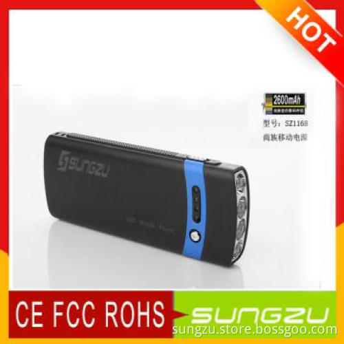 WIth 4 LEDs 2600mah Charger for IPhone&Smartphone Power Bank
